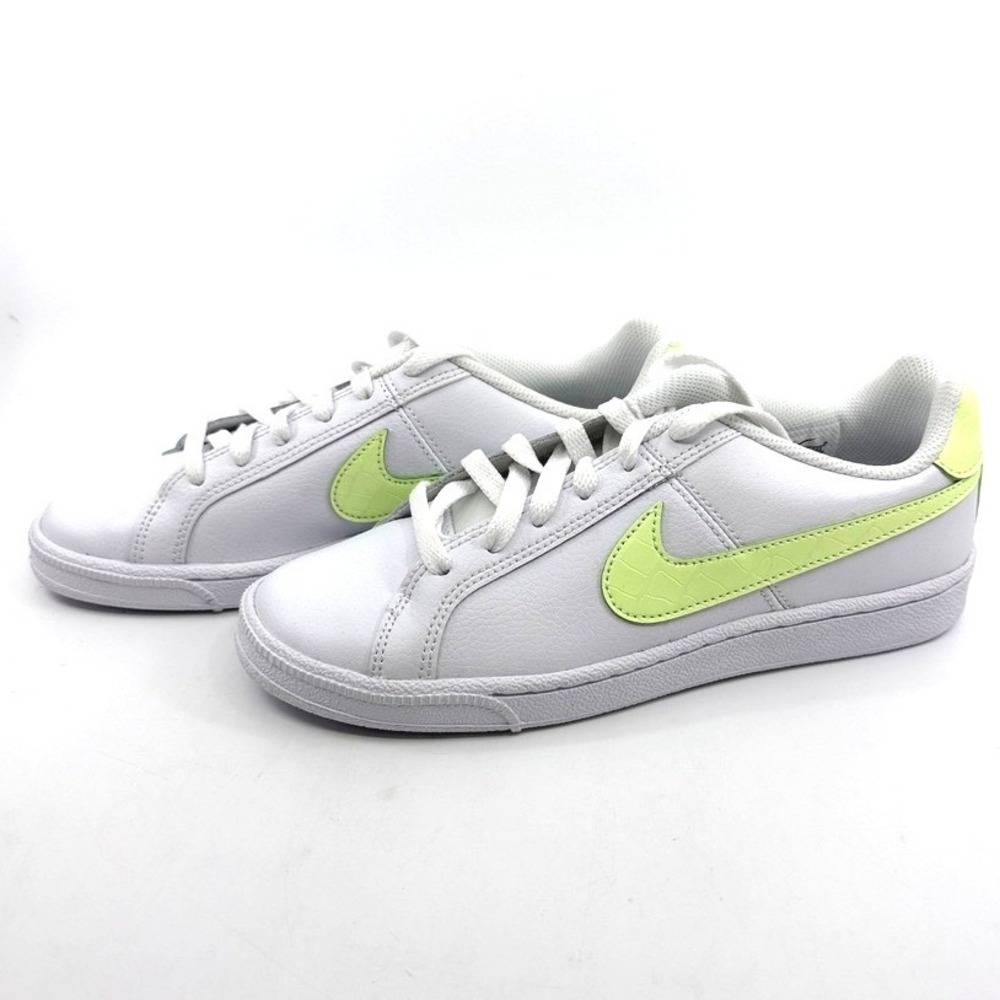 Nike Court Royale Womens 7 White Barely Volt Green Sneakers 749867-121